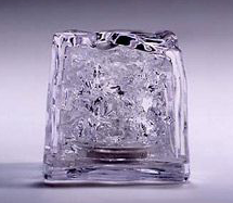 Led water activated ice cube