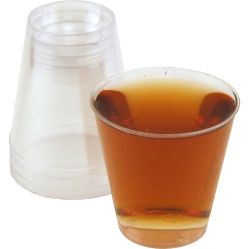 2 oz Clear Plastic Shot Glasses – 50 Pack