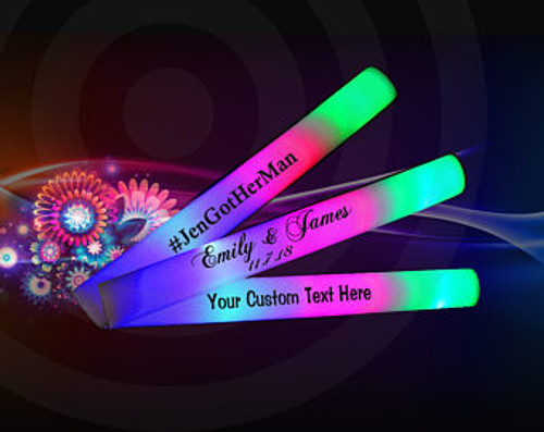 CUSTOMIZE WEDDING LED FOAM STICKS 18  INCH