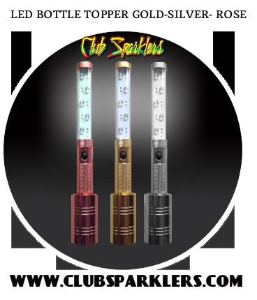 LED strobe baton bottle topper for bottle service