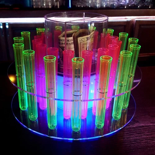 LED RGB Test Tube Shot Rack with 32 Holes