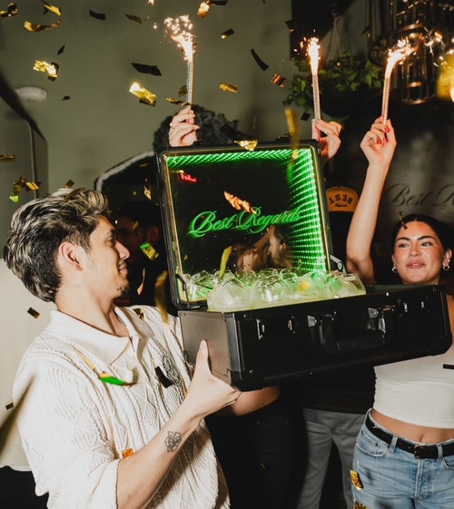 LED Champagne case for Nightclubs| Light up bottle display for VIP service