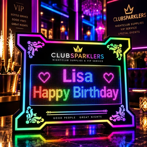 Digital LED Marquee Sign for Nightclub Bottle Service
