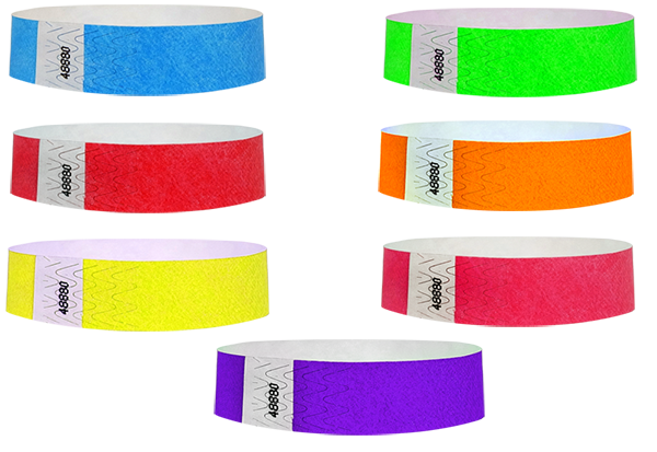 tyvek wristbands, plastic wristband, night club, concerts, rave, events, special events, lounges, bars, security, control