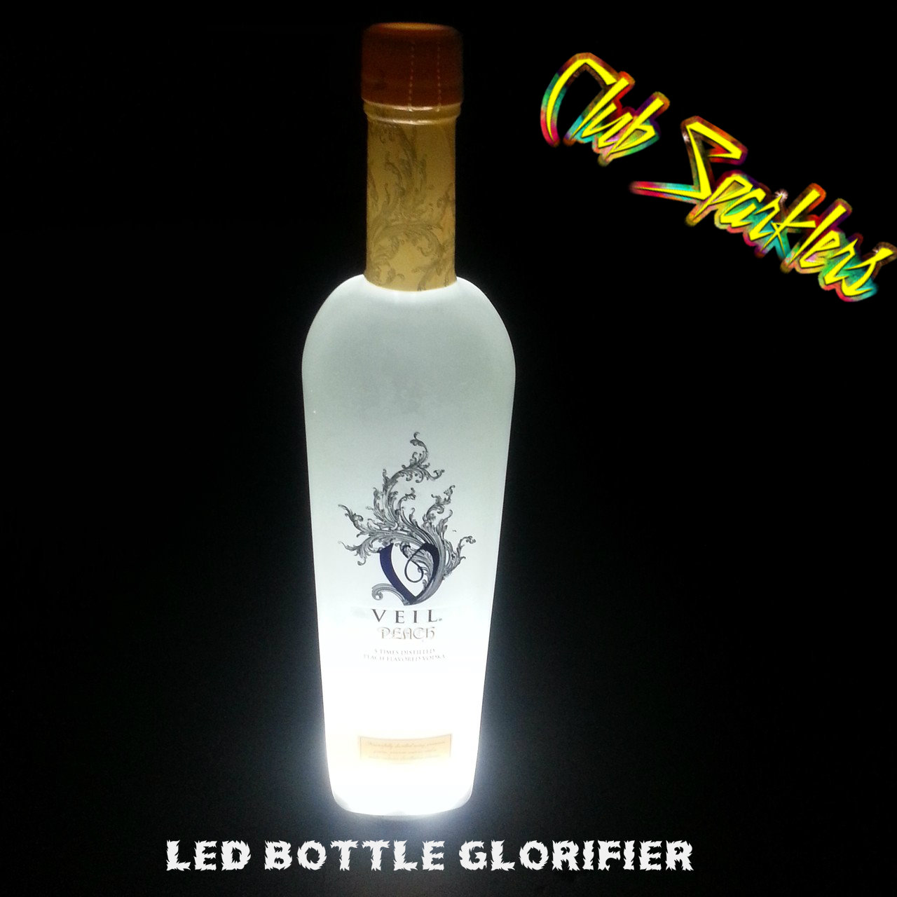 Glorifier Display Bottle Glow Light Up Bottle VIP Bottle Light Stickers White -10 Pack