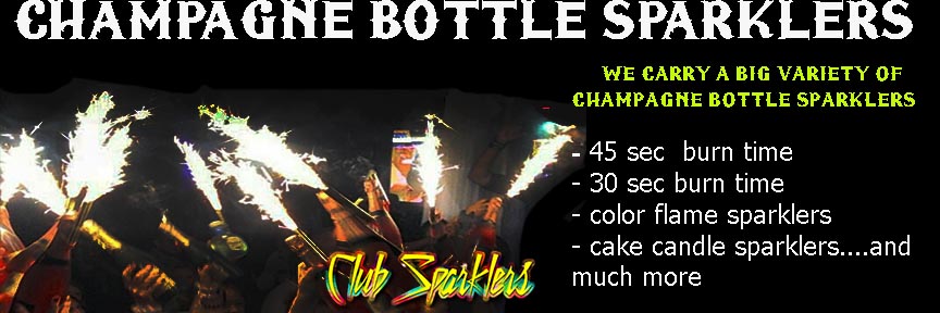 Bottle champagne sparklers for vip service