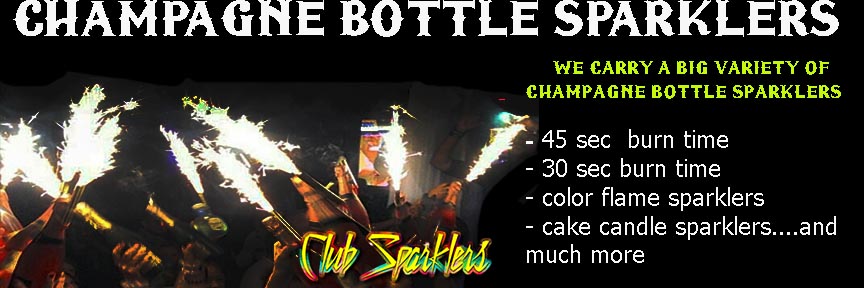 Bottle champagne sparklers for vip service