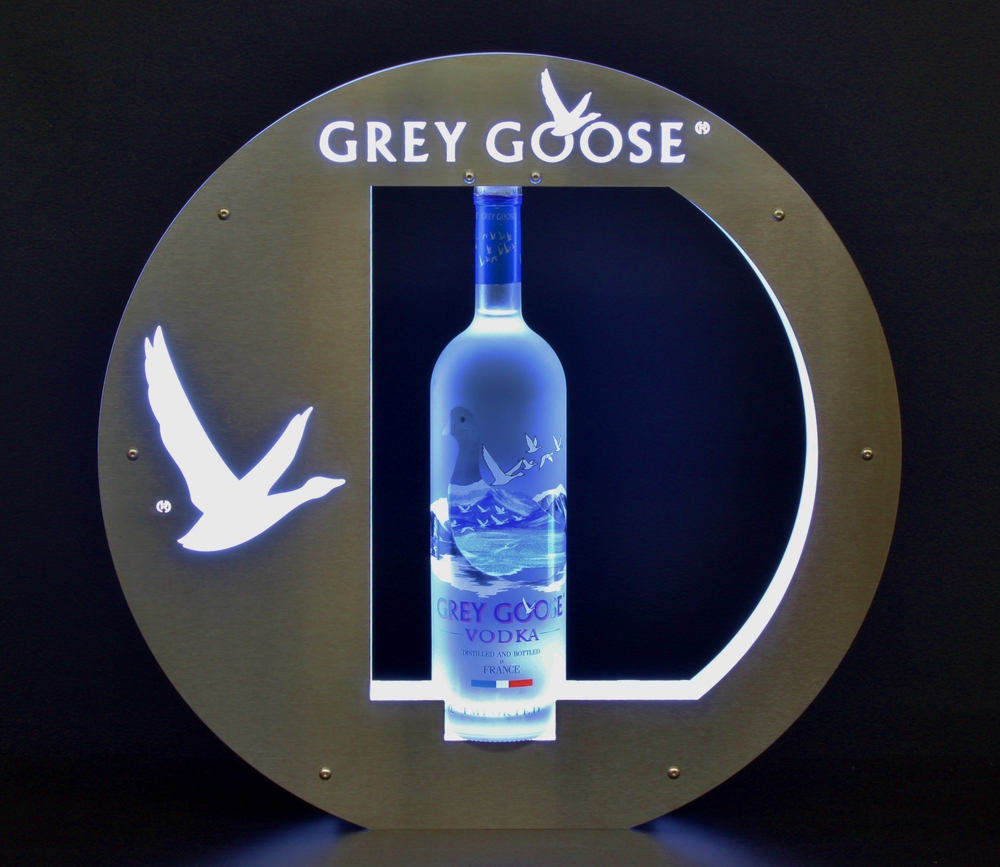 grey goose vodka bottle presenter 