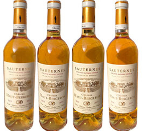 Château Haut Bergeron Sauternes Vertical Tasting Case: 1 Bottle each: 2013, 2014, 2015, 2016|13516