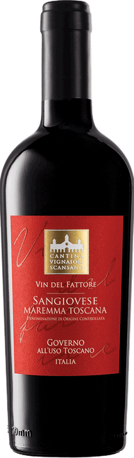 Vin del Fattore,  Governo all'Uso Toscano,  Sangiovese Maremma Toscana, DOC|14914 2023 by Cantina Vignaioli del Morellino di Scansano, Sangiovese from Toscana, Italy - Imported by Opimian Wine Club