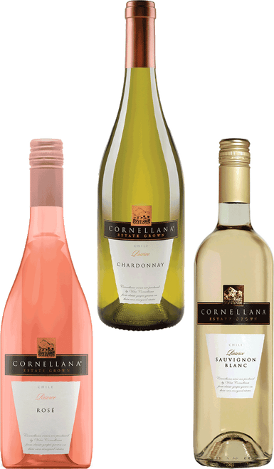 Cornellana Reserve Rosé, Reserve Chardonnay and Reserve Sauvignon Blanc Case|14934 2024 by Vina La Rosa SA, Cabernet Franc from Cachapoal Valley, Chile - Imported by Opimian Wine Club