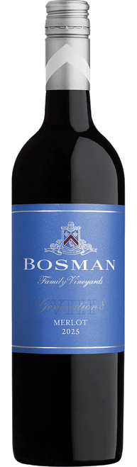 Generation 8 Merlot, Coastal Region-C331 2025 by Bosman Family Vineyards, Merlot from Coastal, South Africa - Imported by Opimian Wine Club