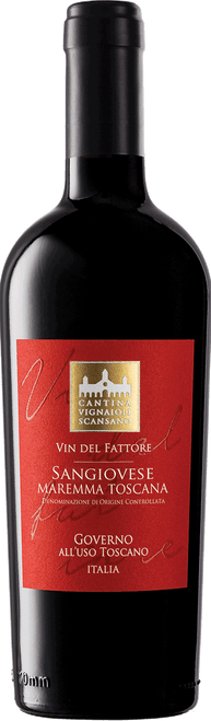 Vin del Fattore,  Governo all'Uso Toscano,  Sangiovese, Maremma Toscana DOC-C331 2024 by Cantina Vignaioli del Morellino di Scansano, Sangiovese from Tuscany, Italy - Imported by Opimian Wine Club