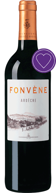 Fonvène Rouge, IGP Ardèche-C333 2024 by Vignerons Ardechois, Grenache Noir, Syrah, Merlot from Ardèche, France - Imported by Opimian Wine Club