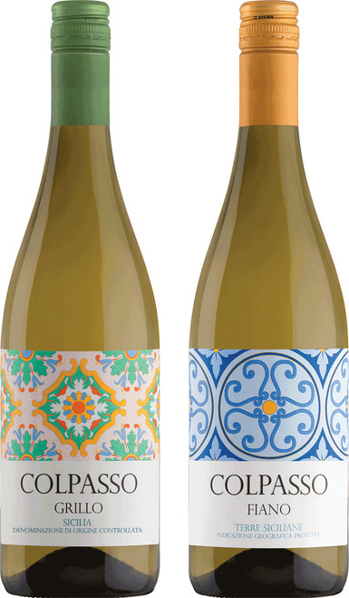 Colpasso Grillo and Colpasso Fiano Case - 6 bottles each:-C339 2025 by The Wine People Srl., # from #, Italy - Imported by Opimian Wine Club