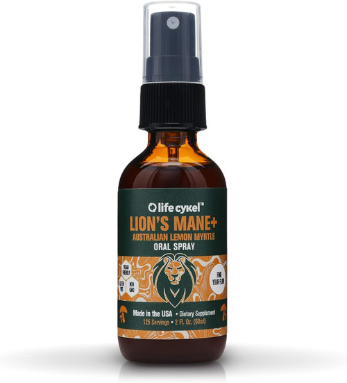 LIFE CYKEL Lion's Mane Mushroom Oral Spray with Lemon Myrtle (2 pack) LIFE CYKEL Lion's Mane Mushroom Oral Spray with Lemon Myrtle (2 pack)