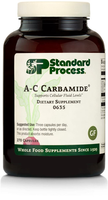 Standard Process A-C Carbamide - Gluten-Free Kidney Support Supplement with Vitamin A, Vitamin C, and Arrowroot Flour - 270 Capsules Standard Process A-C Carbamide - Gluten-Free Kidney Support Supplement with Vitamin A, Vitamin C, and Arrowroot Flour - 270 Capsules