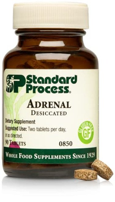 Standard Process- Adrenal Desiccated / Adrenal Support for Energy Production, Immune System Function and Adrenal Health, Gluten Free, 90 Tablets Standard Process- Adrenal Desiccated / Adrenal Support for Energy Production, Immune System Function and Adrenal Health, Gluten Free, 90 Tablets