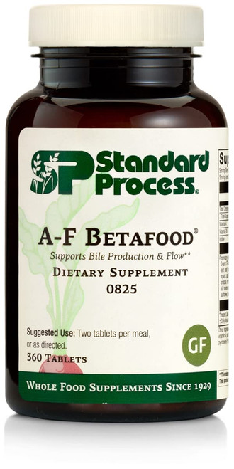 Standard Process A-F Betafood - Gluten-Free Liver Support, Cholesterol Metabolism, and Gallbladder Support Supplement with Vitamin A, Iodine, Vitamin B6-360 Tablets Standard Process A-F Betafood - Gluten-Free Liver Support, Cholesterol Metabolism, and Gallbladder Support Supplement with Vitamin A, Iodine, Vitamin B6-360 Tablets