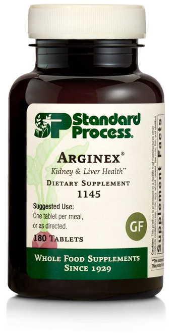 Standard Process Arginex - Whole Food Formula for Body Cleanse Organs - Liver Support and Kidney Health Supplement with Vitamin A, Oat Flour, Buckwheat and Ascorbic Acid - 180 Tablets Standard Process Arginex - Whole Food Formula for Body Cleanse Organs - Liver Support and Kidney Health Supplement with Vitamin A, Oat Flour, Buckwheat and Ascorbic Acid - 180 Tablets
