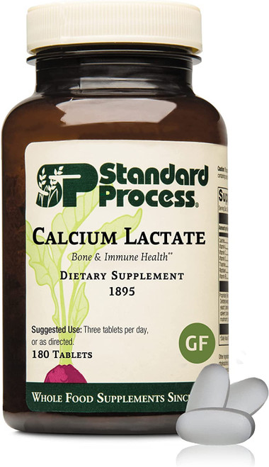 Standard Process Calcium Lactate - Immune Support and Bone Strength - Bone Health and Muscle Supplement with Magnesium and Calcium - 180 Tablets Standard Process Calcium Lactate - Immune Support and Bone Strength - Bone Health and Muscle Supplement with Magnesium and Calcium - 180 Tablets