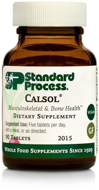 Standard Process Calsol - Provides Skeleton, Digestive, Muscle, and Gallbladder Support with Whole Food Calcium, Phosphorus, and Magnesium Citrate - Vegan, Vegetarian, Gluten Free - 90 Tablets Standard Process Calsol - Provides Skeleton, Digestive, Muscle, and Gallbladder Support with Whole Food Calcium, Phosphorus, and Magnesium Citrate - Vegan, Vegetarian, Gluten Free - 90 Tablets