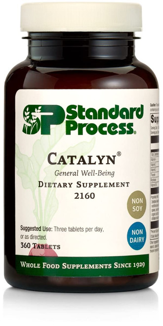 Standard Process Catalyn - Whole Food Foundational Support for General Wellbeing with Vitamin D, Vitamin C, Vitamin A, Thiamine, Riboflavin, Vitamin B6, Magnesium Citrate, and More - 360 Tablets Standard Process Catalyn - Whole Food Foundational Support for General Wellbeing with Vitamin D, Vitamin C, Vitamin A, Thiamine, Riboflavin, Vitamin B6, Magnesium Citrate, and More - 360 Tablets