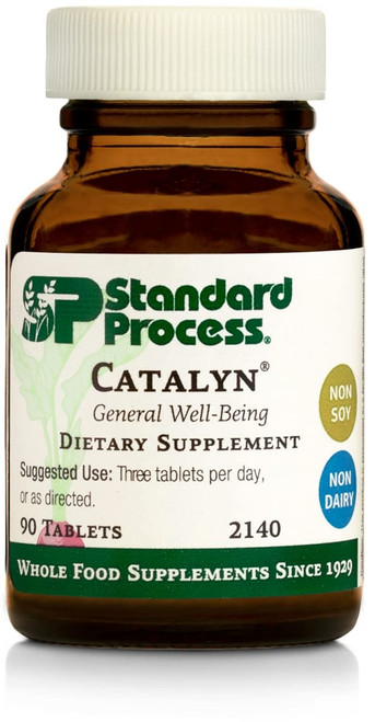 Standard Process Catalyn - Whole Food Foundational Support for General Wellbeing with Vitamin D, Vitamin C, Vitamin A, Thiamine, Riboflavin, Vitamin B6, Magnesium Citrate, and More - 90 Tablets Standard Process Catalyn - Whole Food Foundational Support for General Wellbeing with Vitamin D, Vitamin C, Vitamin A, Thiamine, Riboflavin, Vitamin B6, Magnesium Citrate, and More - 90 Tablets