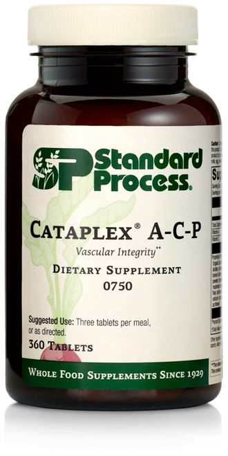 Standard Process Cataplex A-C-P Heart Health, Gum Health, Immune Support, and Vascular Supplement with Vitamin C, Magnesium Citrate, Nutritional Yeast, Vitamin A, Reishi Mushroom Powder - 360 Tablets Standard Process Cataplex A-C-P Heart Health, Gum Health, Immune Support, and Vascular Supplement with Vitamin C, Magnesium Citrate, Nutritional Yeast, Vitamin A, Reishi Mushroom Powder - 360 Tablets