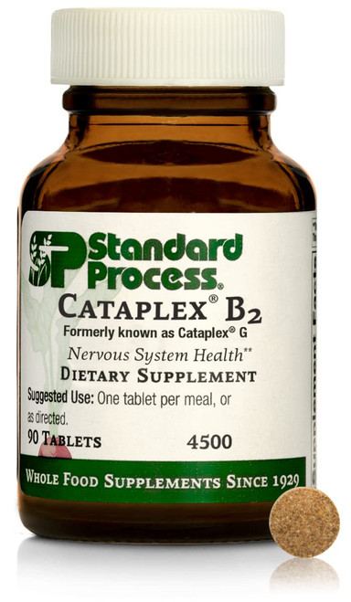 Standard Process Cataplex B2 - Whole Food Nervous System Supplements, Metabolism, Brain Supplement and Liver Support with Calcium Lactate, Riboflavin, Wheat Germ, Choline and More - 90 Tablets Standard Process Cataplex B2 - Whole Food Nervous System Supplements, Metabolism, Brain Supplement and Liver Support with Calcium Lactate, Riboflavin, Wheat Germ, Choline and More - 90 Tablets
