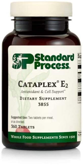 Standard Process Cataplex E2 - Whole Food Heart Health and Antioxidant with D-Alpha Tocopherol Vitamin E, Spanish Moss, Ascorbic Acid, Oat Flour, Inositol, Selenium - 360 Tablets Standard Process Cataplex E2 - Whole Food Heart Health and Antioxidant with D-Alpha Tocopherol Vitamin E, Spanish Moss, Ascorbic Acid, Oat Flour, Inositol, Selenium - 360 Tablets