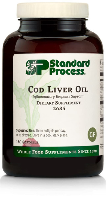 Standard Process Cod Liver Oil - EPA and DHA - Whole Food Eye Support, Skin Health, Antioxidant Supplement for Bone Health, Heart Health, Eye Health, Bone Strength - 180 Softgels Standard Process Cod Liver Oil - EPA and DHA - Whole Food Eye Support, Skin Health, Antioxidant Supplement for Bone Health, Heart Health, Eye Health, Bone Strength - 180 Softgels