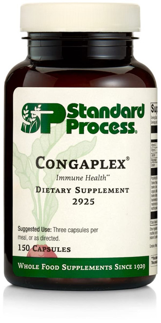 Standard Process Congaplex - Thymus Gland Support Supplement - Support Immune Health with Calcium Lactate, Magnesium, Vitamin C & Vitamin A - Immune System Aid with Mushroom Powder - 150 Capsules Standard Process Congaplex - Thymus Gland Support Supplement - Support Immune Health with Calcium Lactate, Magnesium, Vitamin C & Vitamin A - Immune System Aid with Mushroom Powder - 150 Capsules