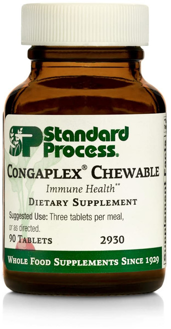 Standard Process Congaplex (Chewable) - Whole Food RNA Supplement, Antioxidant, Immune Support with Thymus, Shiitake, Reishi Mushroom Powder, Organic Sweet Potato, Wheat Germ, and More - 90 Tabs Standard Process Congaplex (Chewable) - Whole Food RNA Supplement, Antioxidant, Immune Support with Thymus, Shiitake, Reishi Mushroom Powder, Organic Sweet Potato, Wheat Germ, and More - 90 Tabs