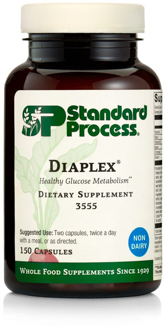Standard Process Diaplex - Whole Food Bowel, Pancreas, Metabolism, Antioxidant, with Gallbladder Support with Pepsin, Betaine Hydrochloride, Soy Protein - 150 Capsules Standard Process Diaplex - Whole Food Bowel, Pancreas, Metabolism, Antioxidant, with Gallbladder Support with Pepsin, Betaine Hydrochloride, Soy Protein - 150 Capsules
