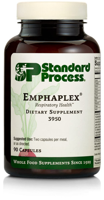 Standard Process Emphaplex - Whole Food Lungs Supplement - Lung Support Supplement, Respiratory Support, and Nervous System Supplements with Thiamin, Riboflavin, Choline, and More - 90 Capsules Standard Process Emphaplex - Whole Food Lungs Supplement - Lung Support Supplement, Respiratory Support, and Nervous System Supplements with Thiamin, Riboflavin, Choline, and More - 90 Capsules