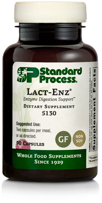 Standard Process Lact-ENZ - Whole Food Immune Support, Digestion and Digestive Health with Bifidobacterium Longum, Cellulase, Protease, Amylase, Lipase, Maltodextrin and More - 90 Capsules Standard Process Lact-ENZ - Whole Food Immune Support, Digestion and Digestive Health with Bifidobacterium Longum, Cellulase, Protease, Amylase, Lipase, Maltodextrin and More - 90 Capsules