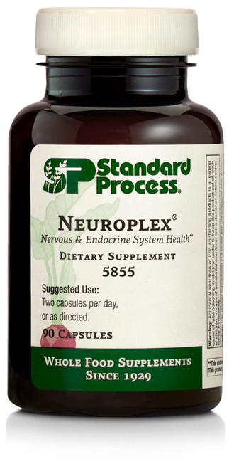Standard Process Neuroplex - Whole Food Nervous System Supplements, Brain Health and Brain Support with Thiamin, Spanish Moss, Riboflavin, Calcium Lactate, Vitamin B6, Niacin, and More - 90 Capsules Standard Process Neuroplex - Whole Food Nervous System Supplements, Brain Health and Brain Support with Thiamin, Spanish Moss, Riboflavin, Calcium Lactate, Vitamin B6, Niacin, and More - 90 Capsules