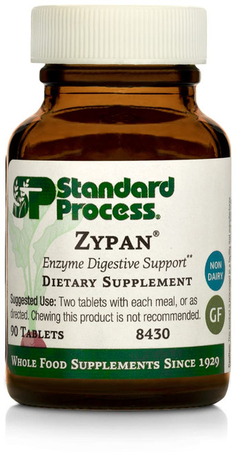 Standard Process Zypan - Digestive Health Support Supplement - HCI Supplement with Pancreatin, Betaine Hydrochloride & Pepsin - Support Macronutrient Digestion - 90 Tablets Standard Process Zypan - Digestive Health Support Supplement - HCI Supplement with Pancreatin, Betaine Hydrochloride & Pepsin - Support Macronutrient Digestion - 90 Tablets