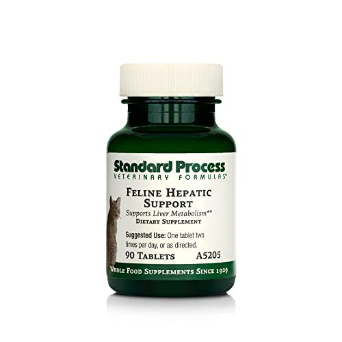 Standard Process Feline Hepatic Support - Cat Health Supplement for Liver Support - Hepatic Circulation & Liver Metabolism Aid - Tablet Supplement to Aid Hepatic Immune Function - 90 Tablets Standard Process Feline Hepatic Support - Cat Health Supplement for Liver Support - Hepatic Circulation & Liver Metabolism Aid - Tablet Supplement to Aid Hepatic Immune Function - 90 Tablets