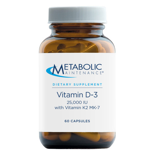 Metabolic Maintenance Vitamin D-3, 25,000 IU - Vitamin D Supplement with Vitamin K2 to Support Bone Health & Density - Contains Vitamin K2 MK-7 (60 Capsules) Metabolic Maintenance Vitamin D-3, 25,000 IU - Vitamin D Supplement with Vitamin K2 to Support Bone Health & Density - Contains Vitamin K2 MK-7 (60 Capsules)