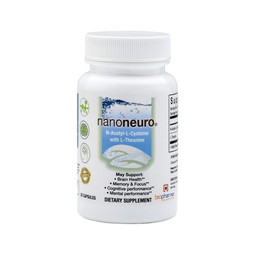 Biopharma Scientific NanoNeuro: Brain Support, N-Acetyl-L-Cysteine 600mg, L-Theanine 200mg, Improve Memory and Boost Focus, Energy, Memory, Mood, Clarity, 30 Servings Biopharma Scientific NanoNeuro: Brain Support, N-Acetyl-L-Cysteine 600mg, L-Theanine 200mg, Improve Memory and Boost Focus, Energy, Memory, Mood, Clarity, 30 Servings