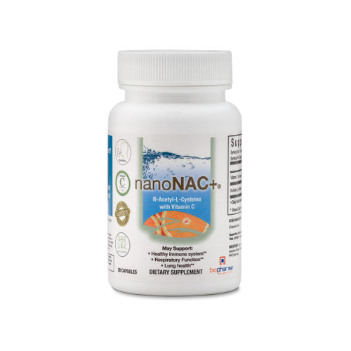 Biopharma Scientific NanoNAC + Vitamin C: NAC N-Acetyl-L-Cysteine 600mg, Vitamin C 270mg, Immune Support, 30 Servings Biopharma Scientific NanoNAC + Vitamin C: NAC N-Acetyl-L-Cysteine 600mg, Vitamin C 270mg, Immune Support, 30 Servings