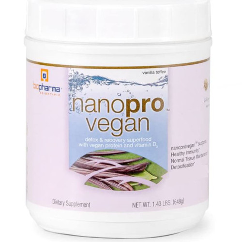 Biopharma Scientific Nanopro Vegan: Vegan Protein Powder for Immune Support & Exercise Recovery with Pea Protein Blend, Ashwagandha and Vegan D3, Vanilla Toffee Flavor, 30 Servings Biopharma Scientific Nanopro Vegan: Vegan Protein Powder for Immune Support & Exercise Recovery with Pea Protein Blend, Ashwagandha and Vegan D3, Vanilla Toffee Flavor, 30 Servings