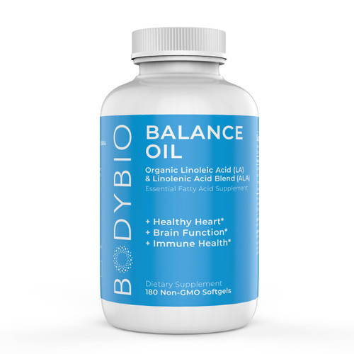 BodyBio Omega Oils 3 & 6 - Essential Fatty Acids for Brain and Heart Health | Organic Safflower and Flax Seed Oil Blend | Cold-Pressed Oils | DHA EPA | Balance Oil 180 Softgel BodyBio Omega Oils 3 & 6 - Essential Fatty Acids for Brain and Heart Health | Organic Safflower and Flax Seed Oil Blend | Cold-Pressed Oils | DHA EPA | Balance Oil 180 Softgel