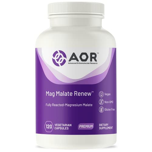 AOR, Mag Malate Renew, Supports a Healthy Heart, Muscle Function and Energy, Magnesium Supplement, 120 servings (120 capsules) AOR, Mag Malate Renew, Supports a Healthy Heart, Muscle Function and Energy, Magnesium Supplement, 120 servings (120 capsules)