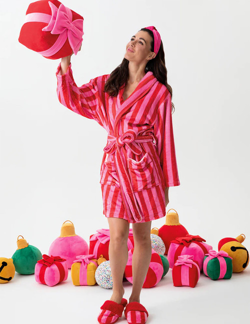 Shiraleah Red Felicity Stripe Robe 