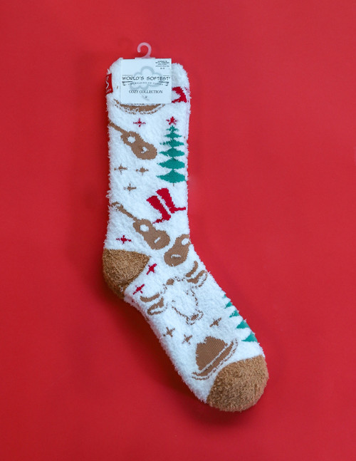 Crescent Sock Country Christmas Crew Socks 