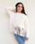 Lumiere Cross Your Mind Fringe Sweater 