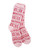 Crescent Sock Cozy Crew Winter Fair Pink Socks 